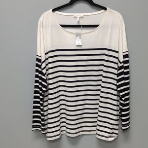 Maurices NWT 3XL Black and White Long Sleeve Tee